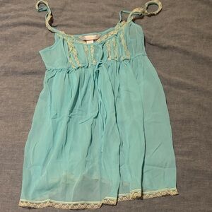 Victoria's Secret Light Blue Lace Babydoll